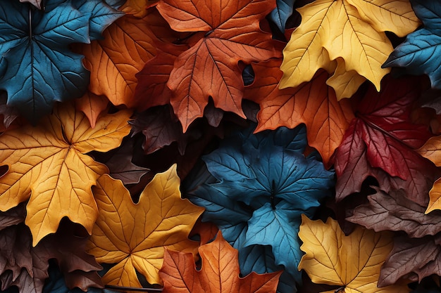 Vibrant autumn maple leaf texture