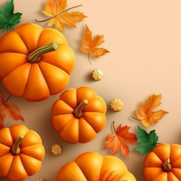 Vibrant autumn and thanksgiving backgrounds banners pumpkins and festive decorations