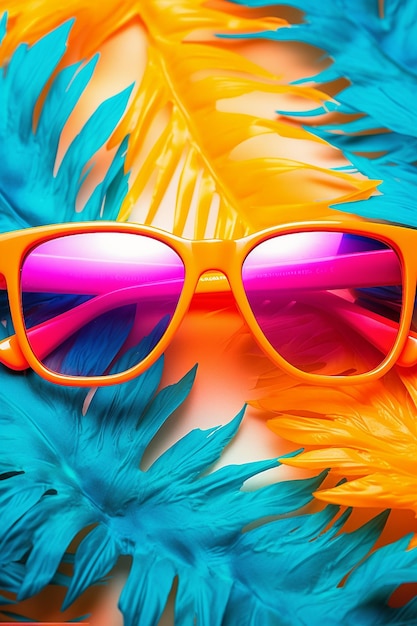 Photo vibrant backgrounds for sunglasses