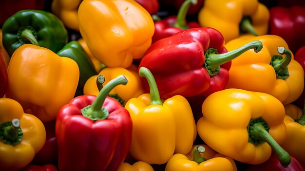 Vibrant bell peppers medley