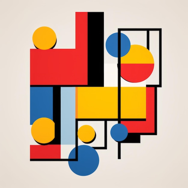 Vibrant Berliner Weisse Logo Abstract Geometric Shapes Inspired By Mondrian