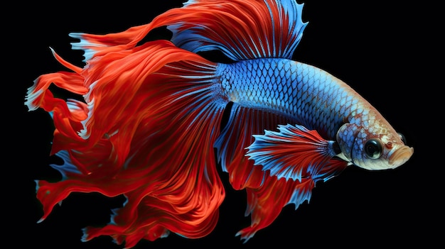 Vibrant Betta Fish A Beautiful Splash of Colors on White