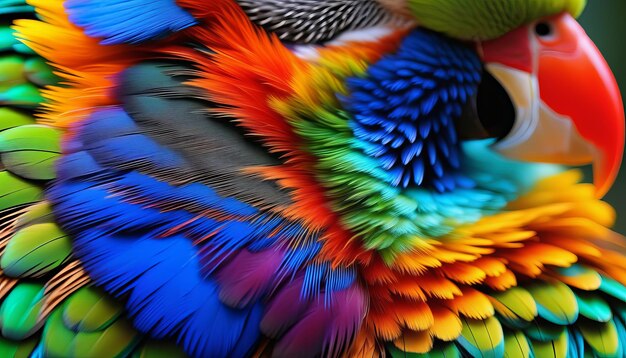 Foto vibrant bird closeup in hd 8k resolutie