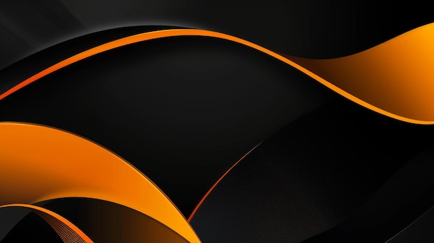 Vibrant black and orange canvas dynamic space for text