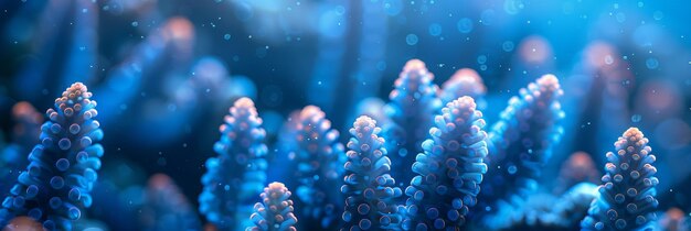 Vibrant Blue Coral Reef Underwater Seascape