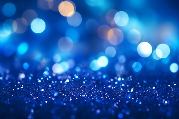 Vibrant blue and glowing abstract background with soft defocused lights and pattern