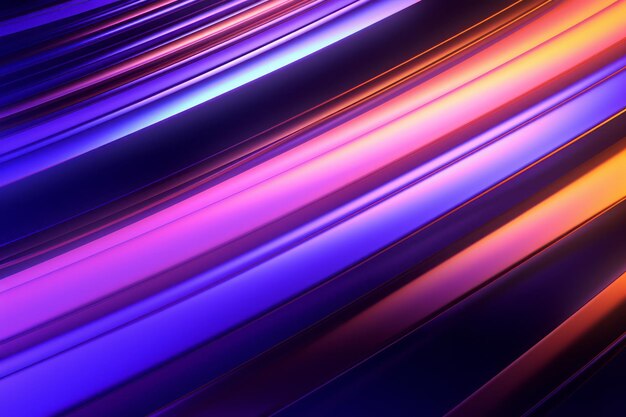 Vibrant blue and purple stripes with motion blur line graphic generative ai