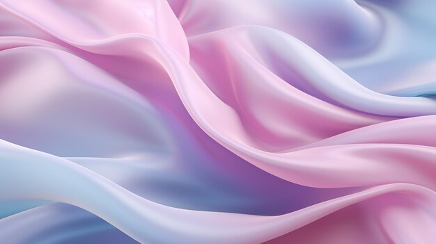 Photo vibrant blurred satin pattern in warm pale pink soft blue light lavender