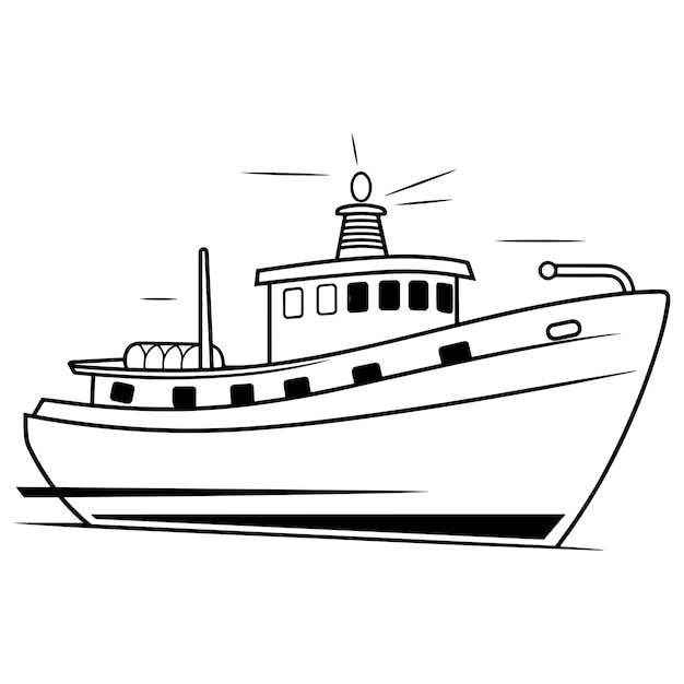 Vibrant Boat kleurboek avontuur voor kinderen