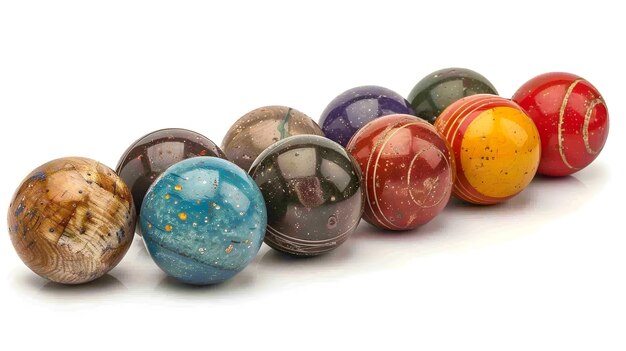 vibrant bocce balls isolated on white background modern recreation
