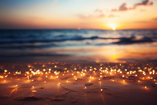 Photo vibrant bokeh beach party