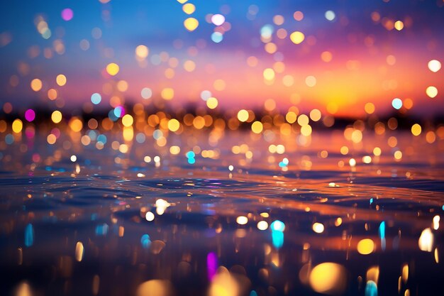 Vibrant Bokeh Beach Party