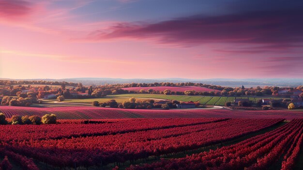 Photo vibrant bordeaux vineyards