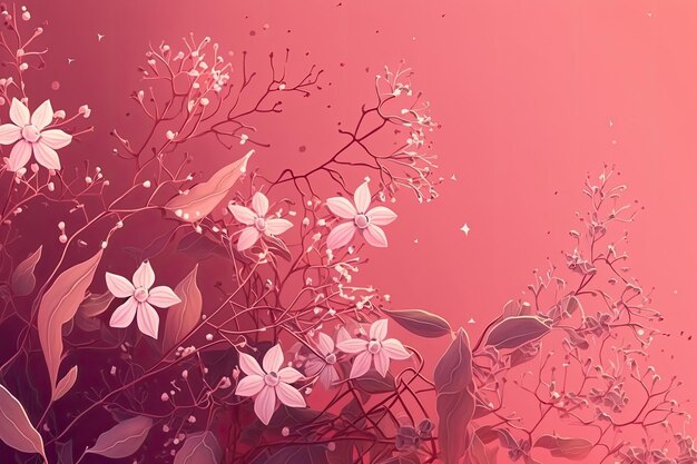 Photo vibrant bouquet of flowers against a soft pink backdrop generative ai