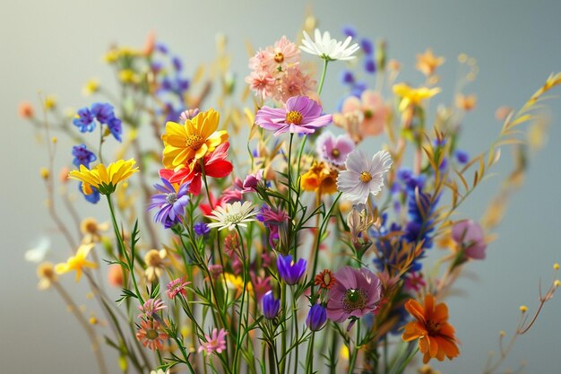 A vibrant bouquet of freshly picked wildflowers oc