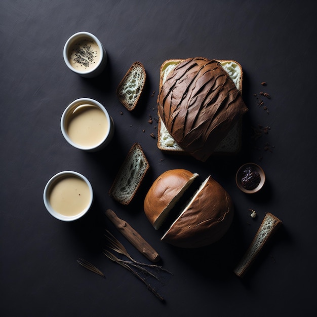 Foto una colazione vivace per iniziare bene la giornata