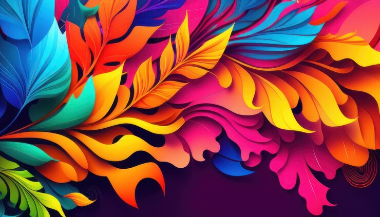 Photo vibrant bright colors background