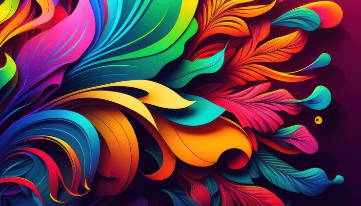 Photo vibrant bright colors background