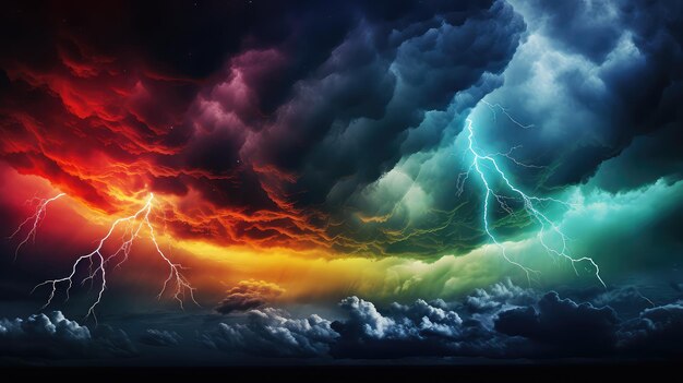 Vibrant bright rainbow background