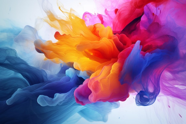 Vibrant brushstrokes and emotions collide Created with generative AI technology