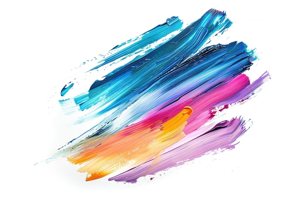 写真 vibrant brushstrokes sweep across the canvas in an array of colors