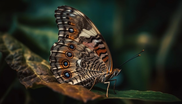 Vibrant butterfly wings showcase natural beauty in summer generated by AI