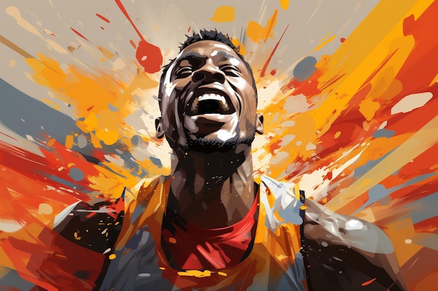 Vibrant and captivating modern illustration capturing the essence of sports