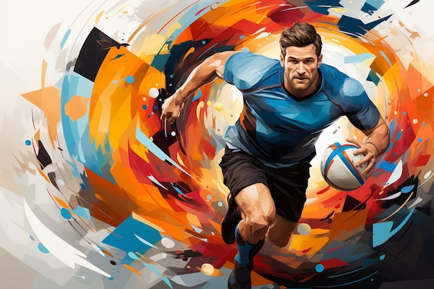 Vibrant and captivating modern illustration capturing the essence of sports