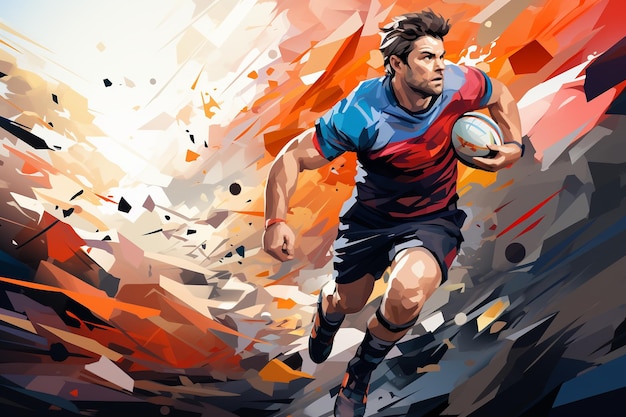 Vibrant and captivating modern illustration capturing the essence of sports