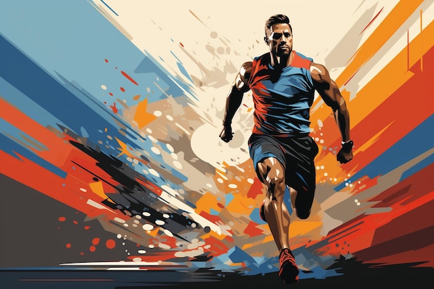 Vibrant and captivating modern illustration capturing the essence of sports