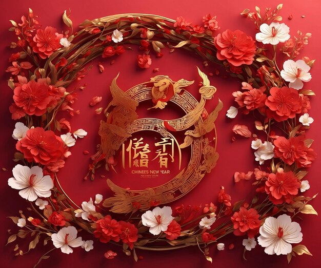 中国 の 新年 の 活発 な 祝い