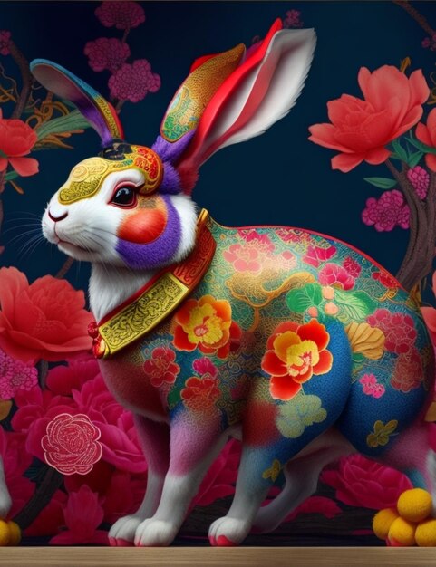 A vibrant chinese zodiac the year of the rabbit is here
