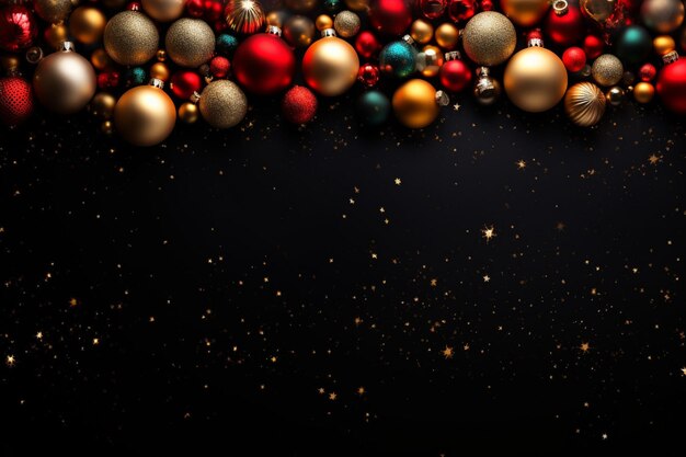 Photo vibrant christmas border frame background and empty space