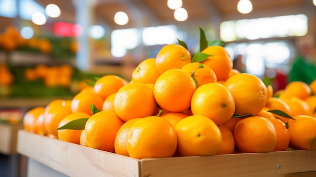 Vibrant Citrus Bounties A Luscious Array of Fresh Oranges at the Market