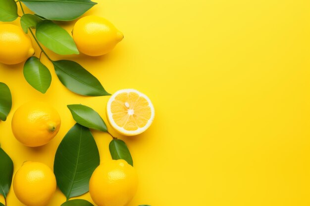 Vibrant citrus delight refreshing lemon and citrus infused summer minimalistic background