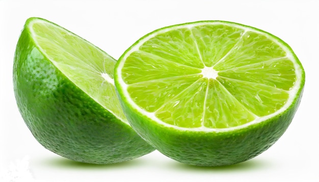 Vibrant Citrus Lime Slice on Transparent Background ai image