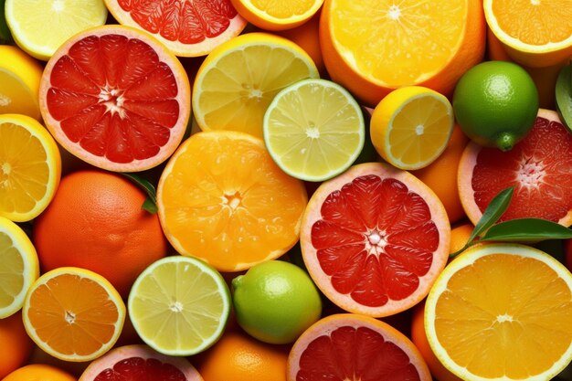Vibrant citrus medley a burst of colorful citrus fruits