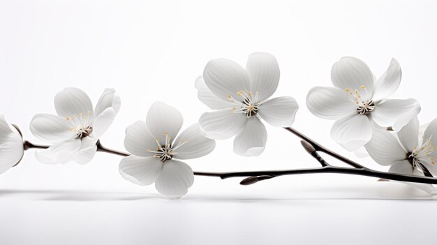 Vibrant Clematis Blossom on white background