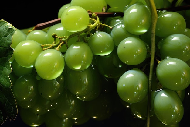 Vibrant Close Up of Green Grapes