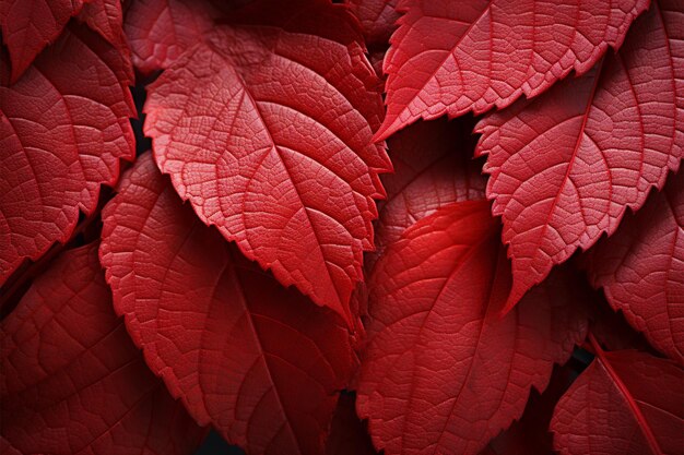 A vibrant close up red autumn leaf evoking northwest school colors