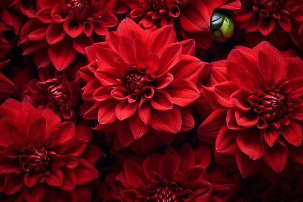 Photo vibrant closeup captivating red flowers in a striking 32 perspective