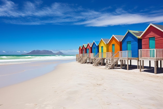 Vibrant coastal charm colorful beach cottages in muizenberg false bay