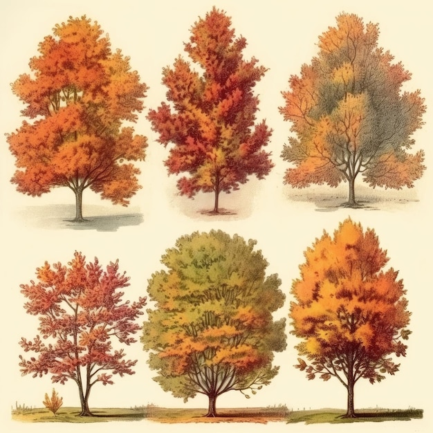 a vibrant collage of autumnal colors