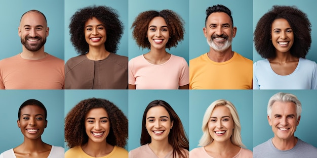 vibrant collage of diverse people from various ethnic backgrounds the beauty of multiculturalism