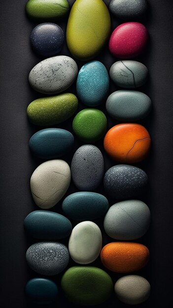 Vibrant Collection Colorful Stones and Decorative Pebbles for Various Uses