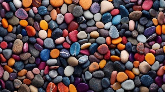 Vibrant Collection Colorful Stones and Decorative Pebbles for Various Uses