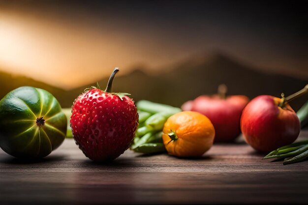 Быстрый сбор здоровых фруктов и овощей