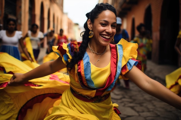 Vibrant Colombia celebration joyful festivities and colorful cultural tradition of colombian culture lively spirit and rich heritage of south Americas vibrant nation