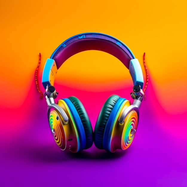 vibrant color 3d headphone