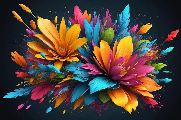 Vibrant color explosion in full bloom dynamic desktop wallpaper